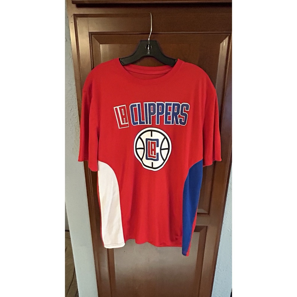 Los Angeles Clippers Kawhi Leonard #2 Red Short Sleeve Shirt UNK 2-sided Graphic